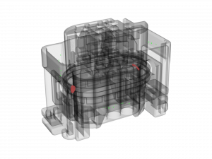 CT scan of an electrical connector