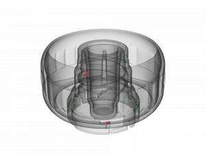 CT scan of a plastic cap